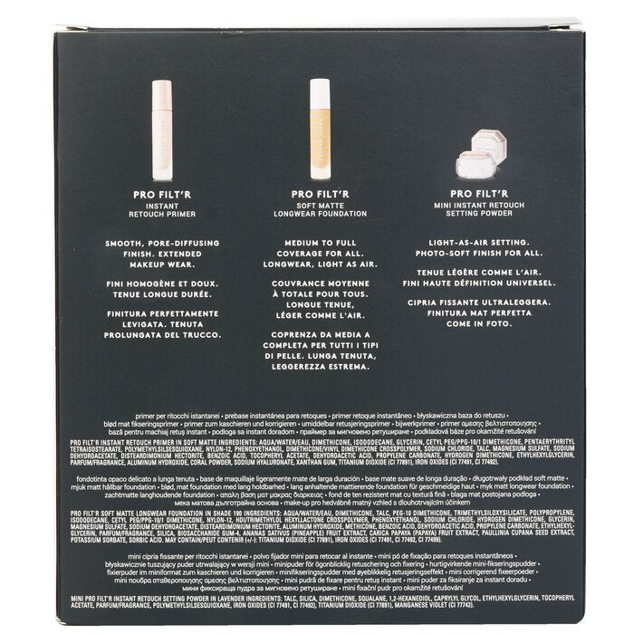 Fenty Beauty von Rihanna Pro Filt‘R Soft Matte Complexion Kit: Foundation 32 ml + Primer 32 ml + Instant Retouch Setting Powder 7,8 g – Nr. 190 3-tlg.