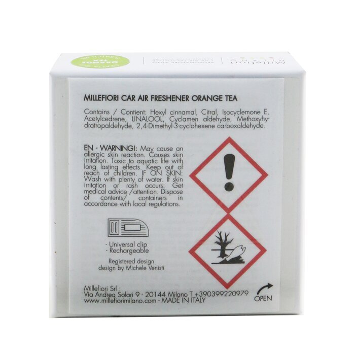 Millefiori Icon Textile Geometrischer Auto-Lufterfrischer - Orangentee 1 Stück