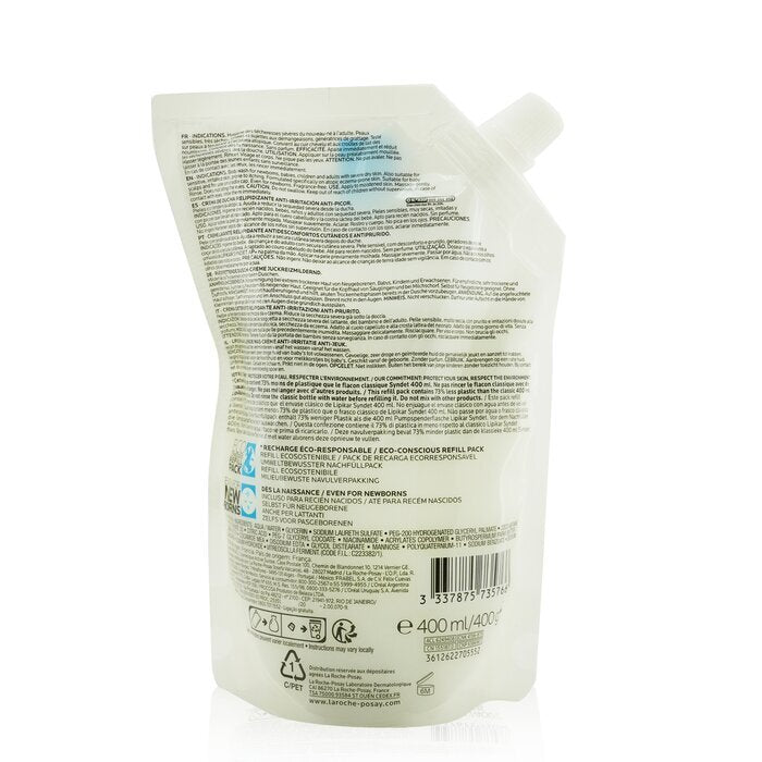 La Roche Posay Lipikar Syndet AP+ Lipid Replenishing Cream Wash Eco-Refill 400ml