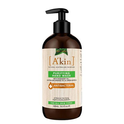 Akin 500ml Gel Nettoyant Mains Purifiant Antibactérien 3 pièces Intérieur