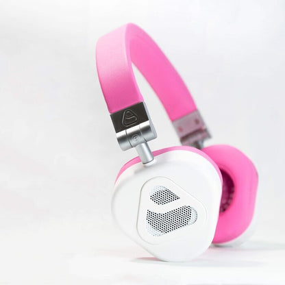 EAMUS Verto Headphones - 3 in 1 convertible speakers and headphones-  White/Pink