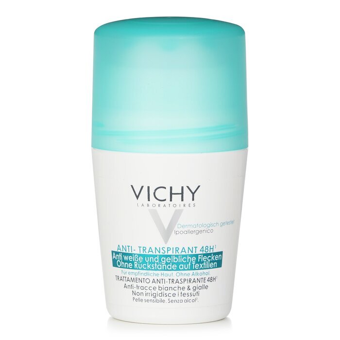 Vichy Roll-On Anti-Transpirant 48h - Sans traces blanches ni taches jaunes (Peaux sensibles) 50ml/1.69oz
