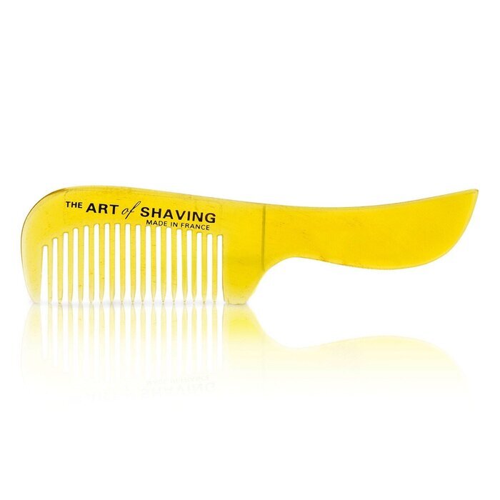 The Art Of Shaving Horn-Schnurrbartkamm - Schwarzes Wildleder 1 Stück