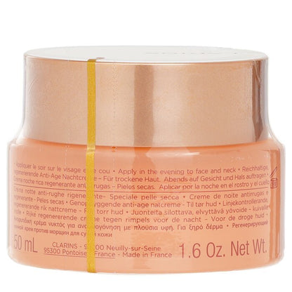Clarins Extra-Firming Nuit Wrinkle Control, regenerierende Nachtcreme – für trockene Haut, 50 ml