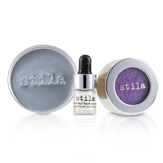 Stila Magnificent Metals Foil Finish Eye Shadow avec Mini Stay All Day Liquid Eye Primer - # Violet Métallique 2pcs