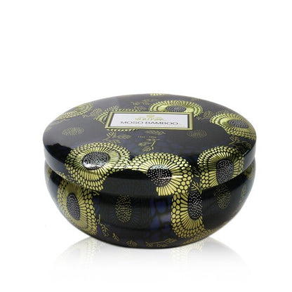 Voluspa Bougie en étain décorative à 3 mèches - Bambou Moso 340g/12oz
