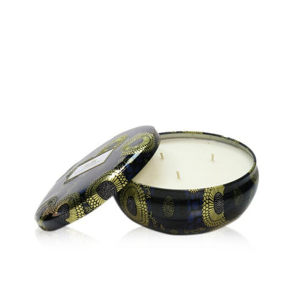 Voluspa Bougie en étain décorative à 3 mèches - Bambou Moso 340g/12oz