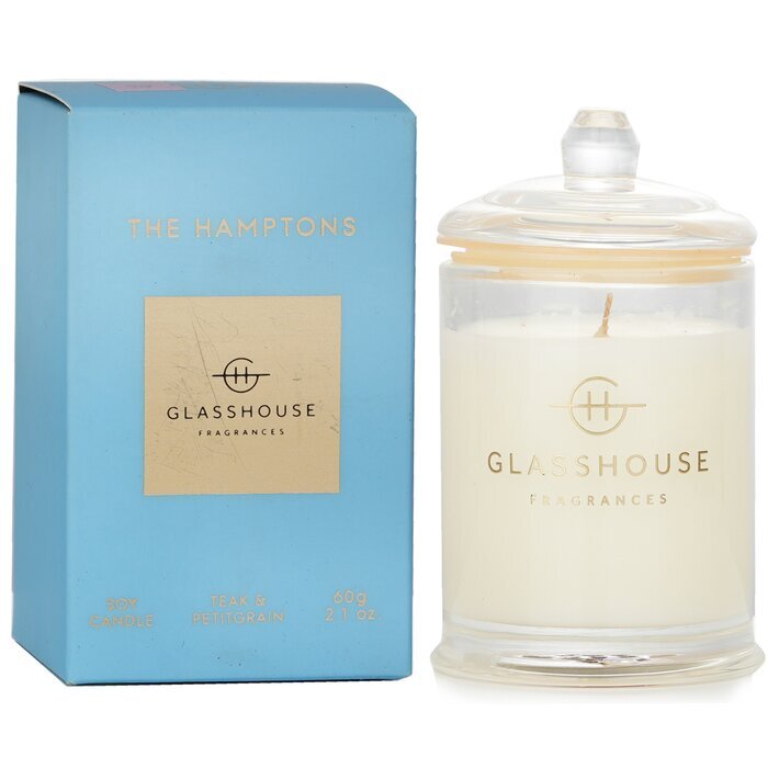 Glasshouse Dreifach duftende Sojakerze - The Hamptons (Teak &amp; Petitgrain) 60 g/2,1 oz