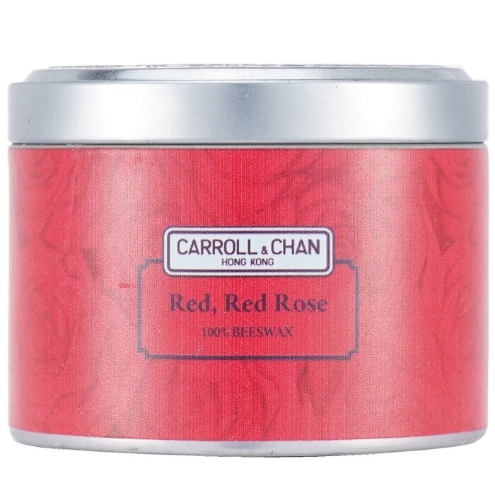 Carroll &amp; Chan Kerze aus 100 % Bienenwachs in Dose – Rote Rose (8 x 6) cm