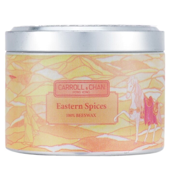 Carroll & Chan Bougie en étain 100 % cire d'abeille - Épices de l'Est (8x6) cm