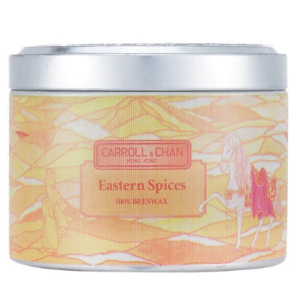 Carroll & Chan Bougie en étain 100 % cire d'abeille - Épices de l'Est (8x6) cm