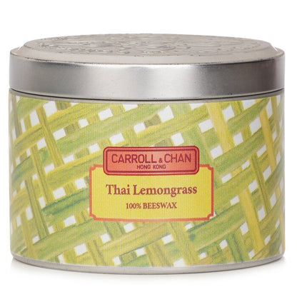 Carroll &amp; Chan Kerze in Dose, 100 % Bienenwachs, Thailändisches Zitronengras, 8 x 6 cm