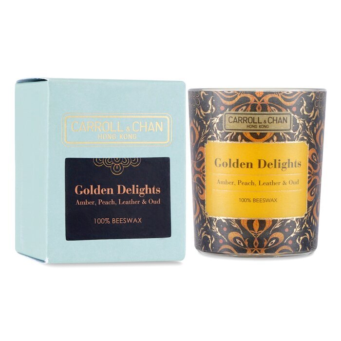Carroll &amp; Chan Votivkerze aus 100 % Bienenwachs – Golden Delights, 65 g