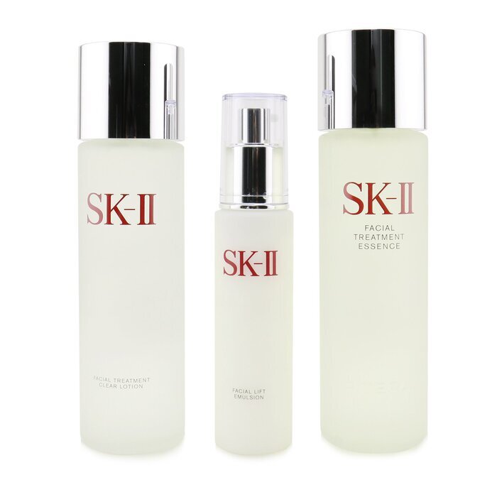 SK II Pitera Deluxe Hydrating Coffret 3 pièces : Essence de traitement facial 230ml + Émulsion liftante pour le visage 100g + Lotion clarifiante pour le visage 230ml 3pcs