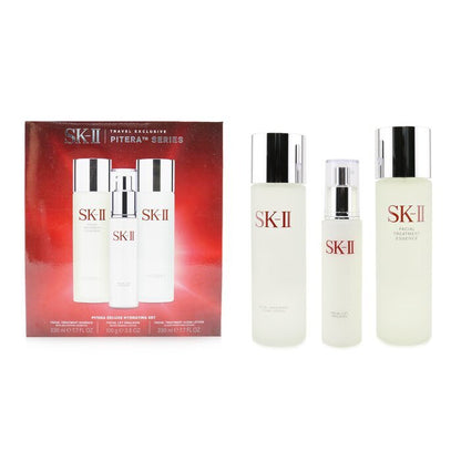 SK II Pitera Deluxe Hydrating Coffret 3 pièces : Essence de traitement facial 230ml + Émulsion liftante pour le visage 100g + Lotion clarifiante pour le visage 230ml 3pcs