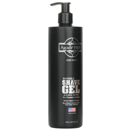 Agadir Huile d'Argan Agadir Gel de Rasage Invisible pour Hommes - Bois d'Oud 473ml/16oz