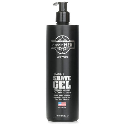 Agadir Huile d'Argan Agadir Gel de Rasage Invisible pour Hommes - Bois d'Oud 473ml/16oz
