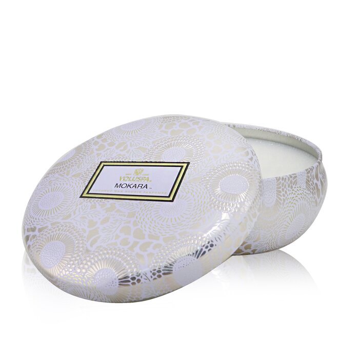 Bougie en étain décorative Voluspa à 3 mèches - Mokara 340g/12oz