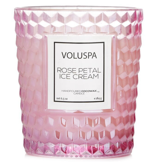 Voluspa Bougie Classique – Crème Glacée Pétale de Rose 184g/6.5oz