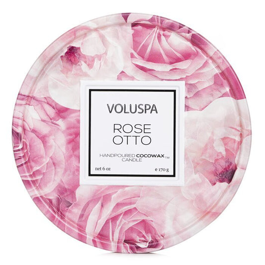 Voluspa Bougie en étain 2 mèches - Rose Otto 170g/6oz