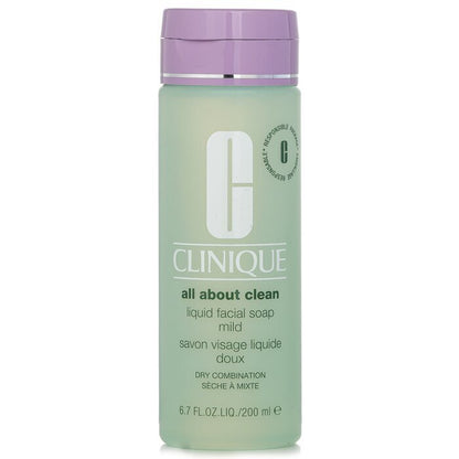 Clinique All About Clean Flüssige Gesichtsseife, mild – Trockene Mischhaut, 200 ml