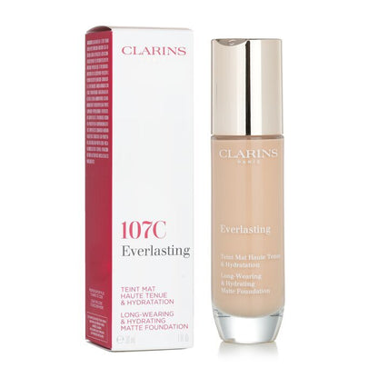 Clarins Everlasting Fond de Teint Mat Hydratant & Longue Tenue - # 107C Beige 30ml/1oz