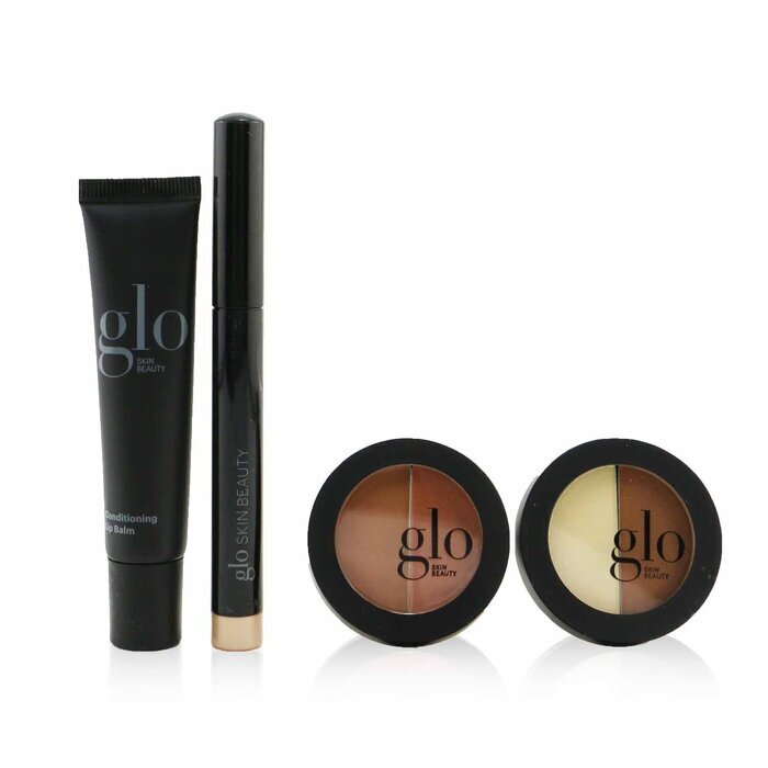 Glo Skin Beauty In The Nudes (Schattenstift + Creme-Rouge-Duo + Lidschatten-Duo + Lippenbalsam) – # Backlit Bronze Edition 4 Stück + 1 Tasche
