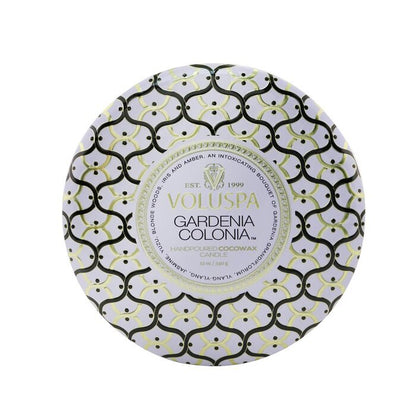 Voluspa 3-Docht-Dekorationskerze in Dose – Gardenia Colonia, 340 g/12 oz