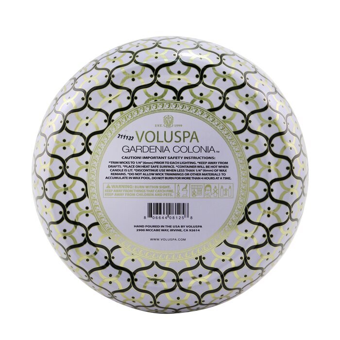 Voluspa 3-Docht-Dekorationskerze in Dose – Gardenia Colonia, 340 g/12 oz