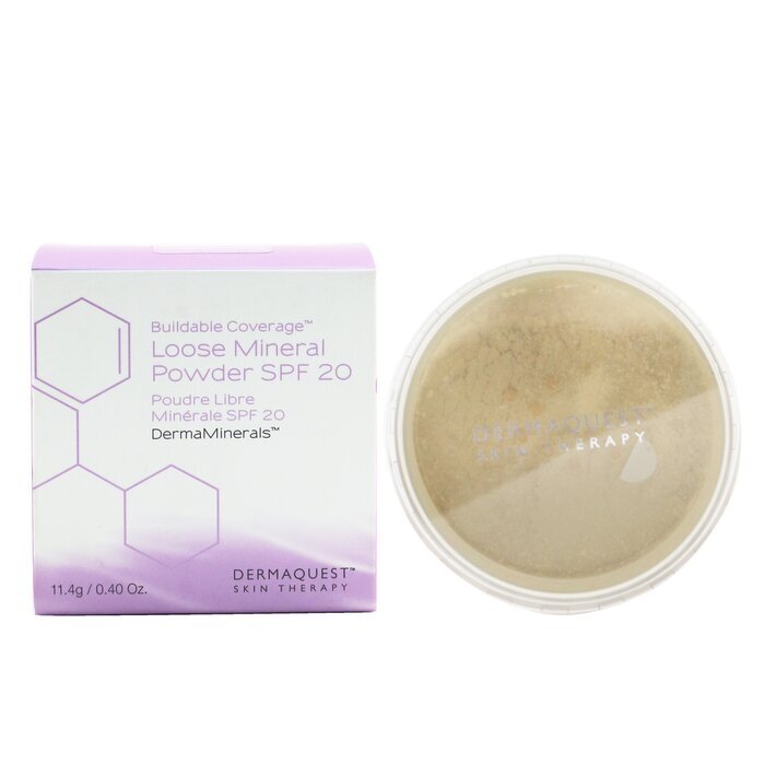 DermaQuest DermaMinerals aufbaubares Mineralpuder mit LSF 20 – Nr. 1W, 11,4 g/0,4 oz
