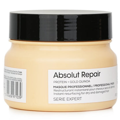 L'Oreal Professionnel Serie Expert - Absolut Repair Gold Quinoa + Protein Instant Resurfacing Mask (für trockenes und strapaziertes Haar) 250ml/8,5oz