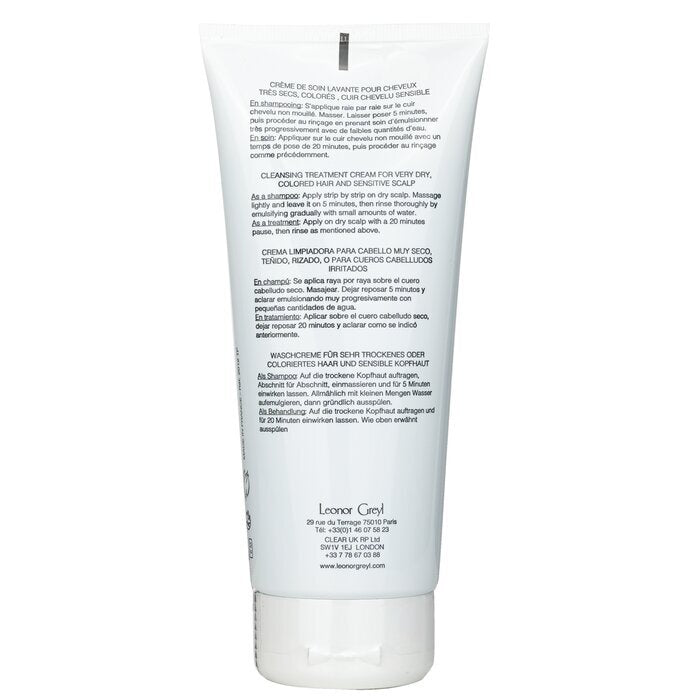 Leonor Greyl Creme Aux Fleurs Reinigungscreme-Shampoo (für sehr trockenes Haar und empfindliche Kopfhaut) 200 ml