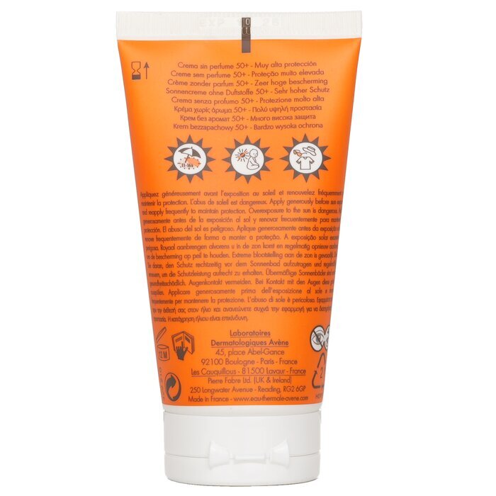 Avene Very High Protection Fragrance-Free Cream SPF50+ - For Dry Sensitive Skin 50ml