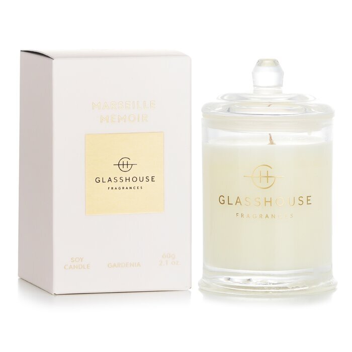 Glasshouse Triple Scented Soy Candle - Marseille Memoir (Gardenia) 60g
