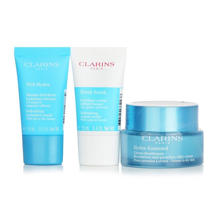 Clarins Hydra-Essentials-Kollektion, 3 Stück + 1 Beutel