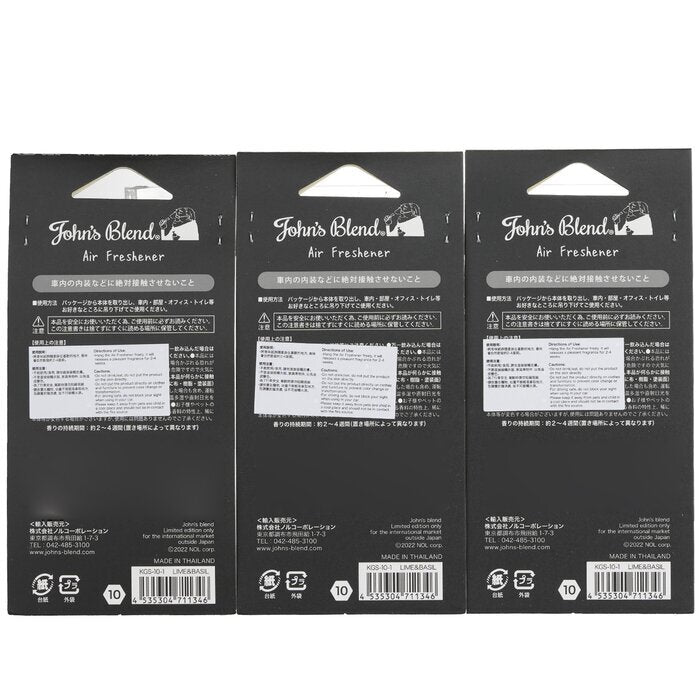John's Blend Lufterfrischer - Limette &amp; Basilikum 3 Stück