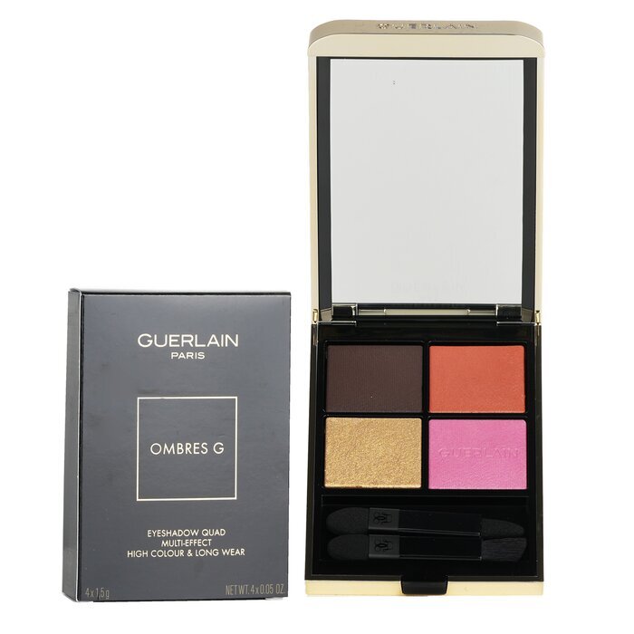 Guerlain Ombres G Lidschatten-Quad, 4 Farben (Multi-Effekt, intensive Farbe, langer Halt) – Nr. 555 Metal Betterfly, 4 x 1,5 g/0,05 oz
