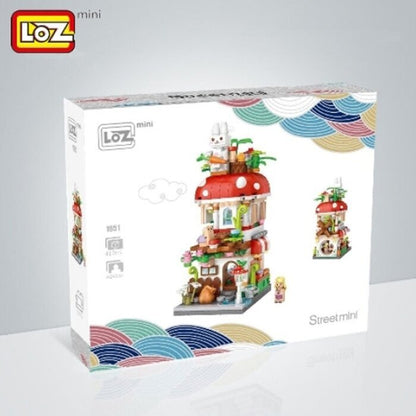 LOZ Street Series - Mushroom House Building Bricks Set 19.5x16.5x4.5cm