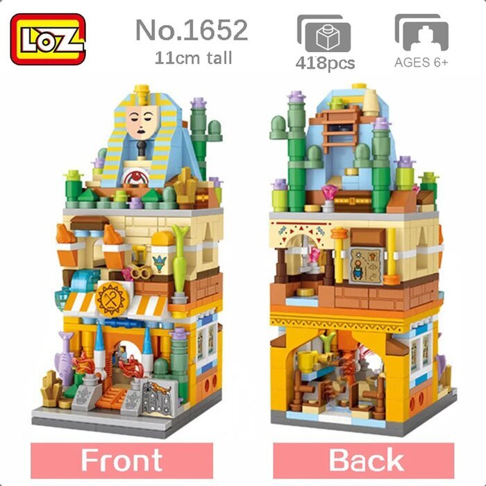 LOZ Street Series - Archaeological House Building Bricks Set 16.5x12.5x8cm