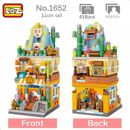 LOZ Street Series - Archaeological House Building Bricks Set 16.5x12.5x8cm