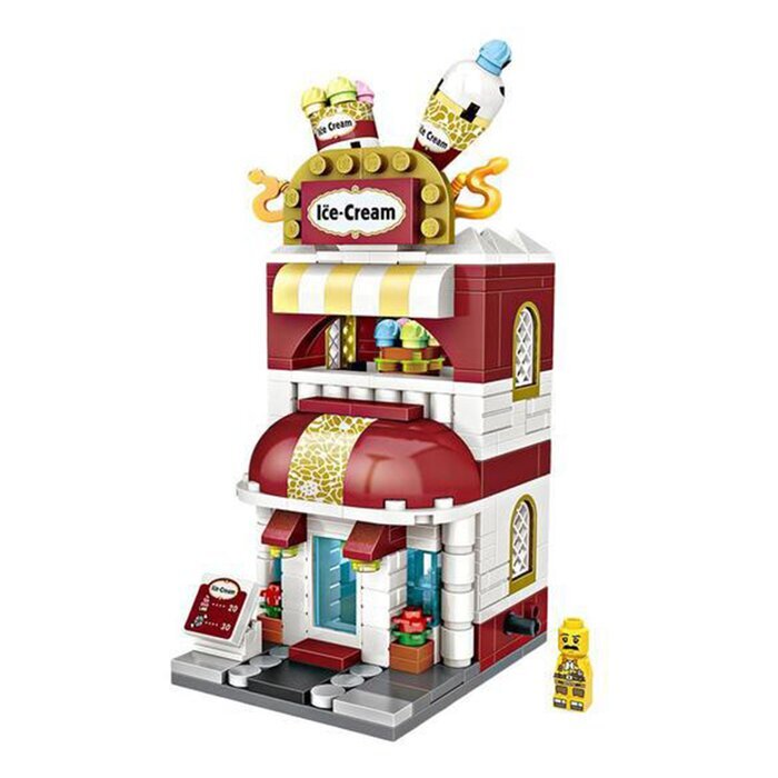 LOZ Mini Blocks - Ice Cream Shop Building Bricks Set 20 x 17 x 5 cm