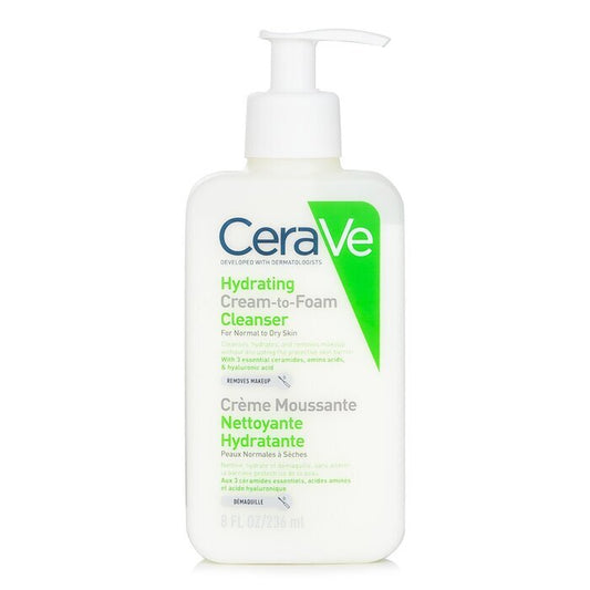 CeraVe Feuchtigkeitsspendendes Reinigungsschaum-Creme-Reinigungsmittel, 236 ml