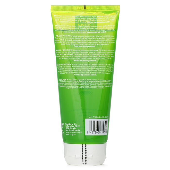 Martiderm Acniover Purifying Gel reinigt die Poren tiefenwirksam und entfernt überschüssiges Öl (für zu Akne neigende Haut) 200 ml/6,76 oz