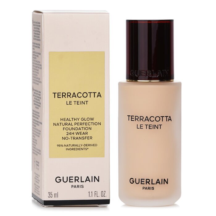 Guerlain Terracotta Le Teint Healthy Glow Natural Perfection Foundation, 24-Stunden-Halt, kein Abfärben, Nr. 1N Neutral, 35 ml