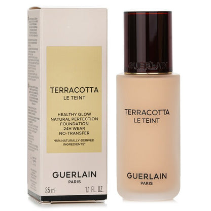 Guerlain Terracotta Le Teint Healthy Glow Natural Perfection Foundation, 24-Stunden-Halt, kein Abfärben, Nr. 2N Neutra, 35 ml