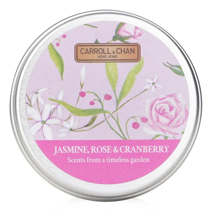 Carroll &amp; Chan 100 % Bienenwachs, Mini-Dose, Kerze – Jasmin, Rose und Cranberry, 1 Stück