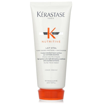 Kerastase Nutritive Lait Vital High Nutrition Ultra-Light Detangling Conditioner (Dry Hair, Fine to Medium) 200ml