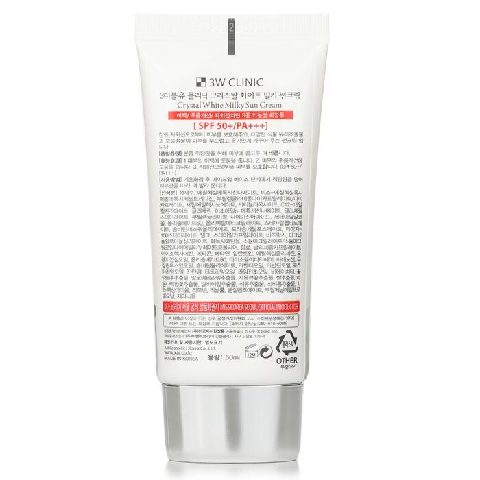 3W Clinic Crystal White Milchige Sonnencreme LSF 50+/PA+++ 50ml