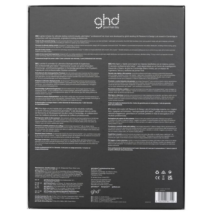 GHD Helios Professional Hair Dryer -  White 1pc