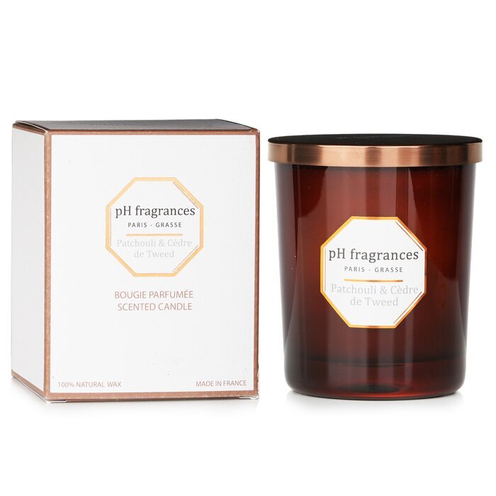 pH fragrances Duftkerze – Patchouli &amp; Cedre De Tweed, 180 g/6,3 oz